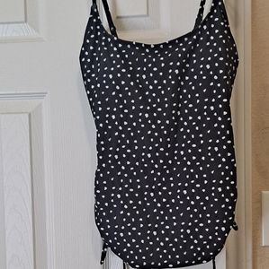 ANNE COLE POKA DOT SWIMSUIT